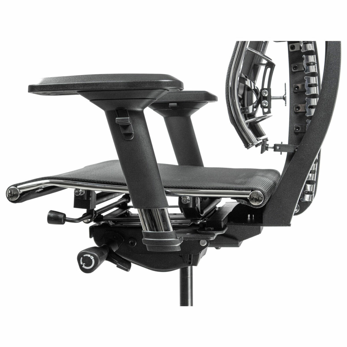 Кресло МЕТТА "YOGA" Y 4DF B2-5D, адаптивная спинка, 3D-подголовник, сверхпрочная сетка, черное — изображение 7