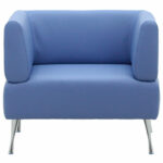 Кресло мягкое "Норд", "V-700", 820х720х730 мм, c подлокотниками, экокожа, голубое — изображение 3