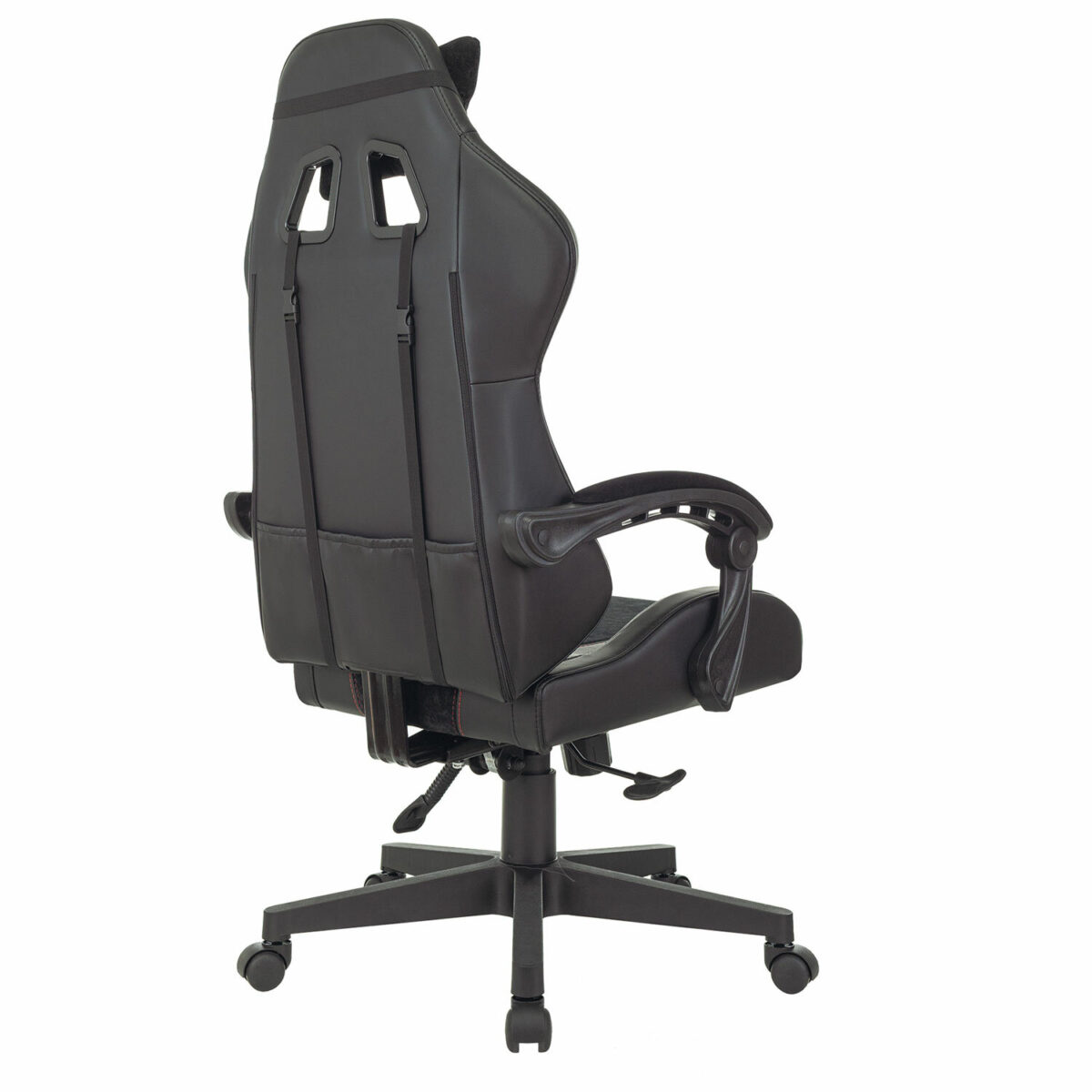 Кресло компьютерное BRABIX "Striker GM-121", синхромеханизм, 2 подушки, экокожа/велюр, черное, 532962 — изображение 4