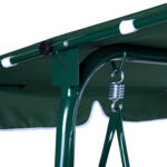 Качели садовые DASWERK (ДАСВЕРК) "RELAX SC-001", 2 места, Ш140хГ110хВ153 см, мягкое сиденье, зеленый/белый, 680050 — изображение 7