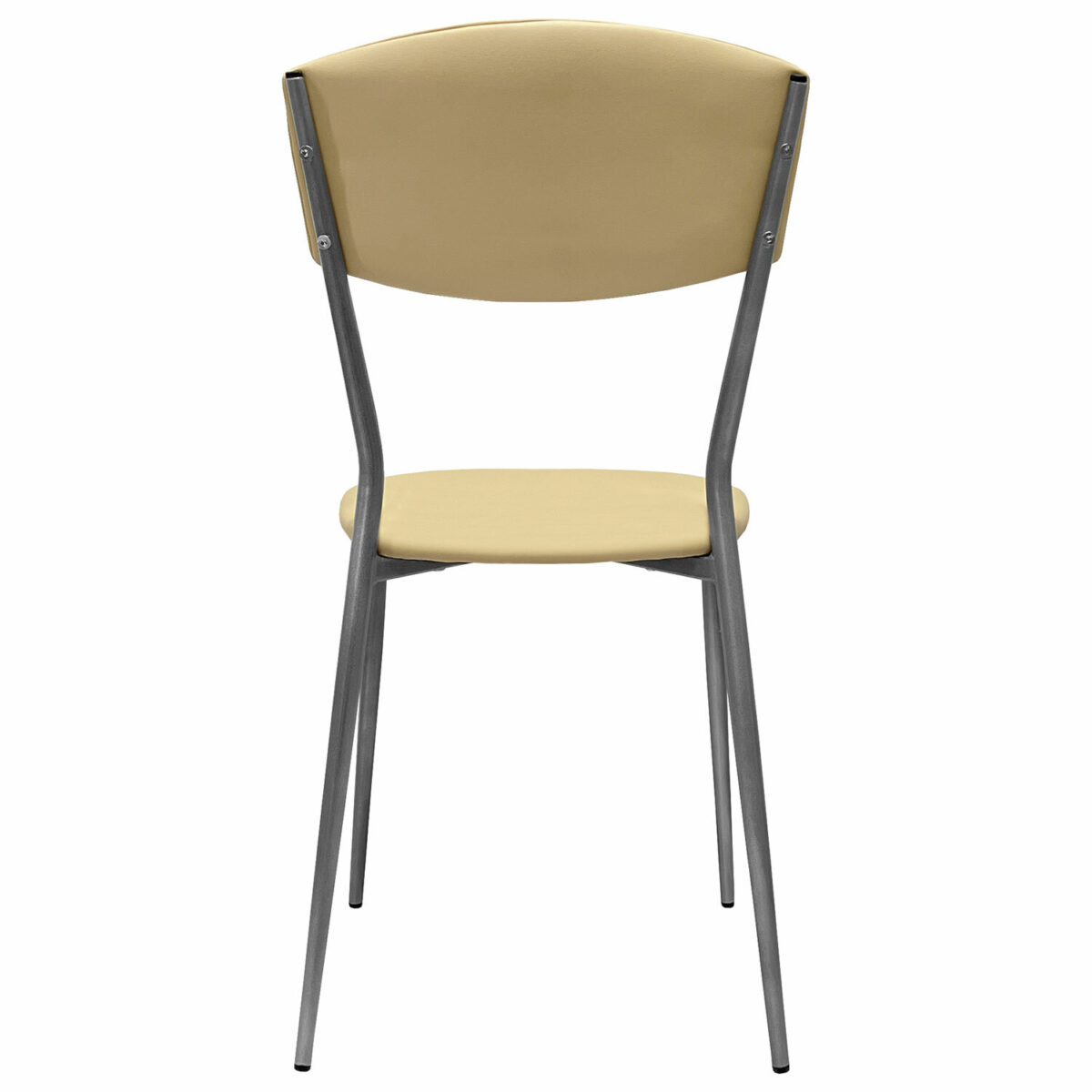 Стул для столовых, кафе, дома РС23, серебристый каркас, экокожа бежевая — изображение 6