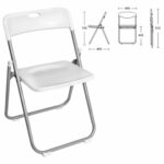 Стул складной BRABIX "Golf Lite CF-017", серебристый каркас, пластик белый, 532896 — изображение 2