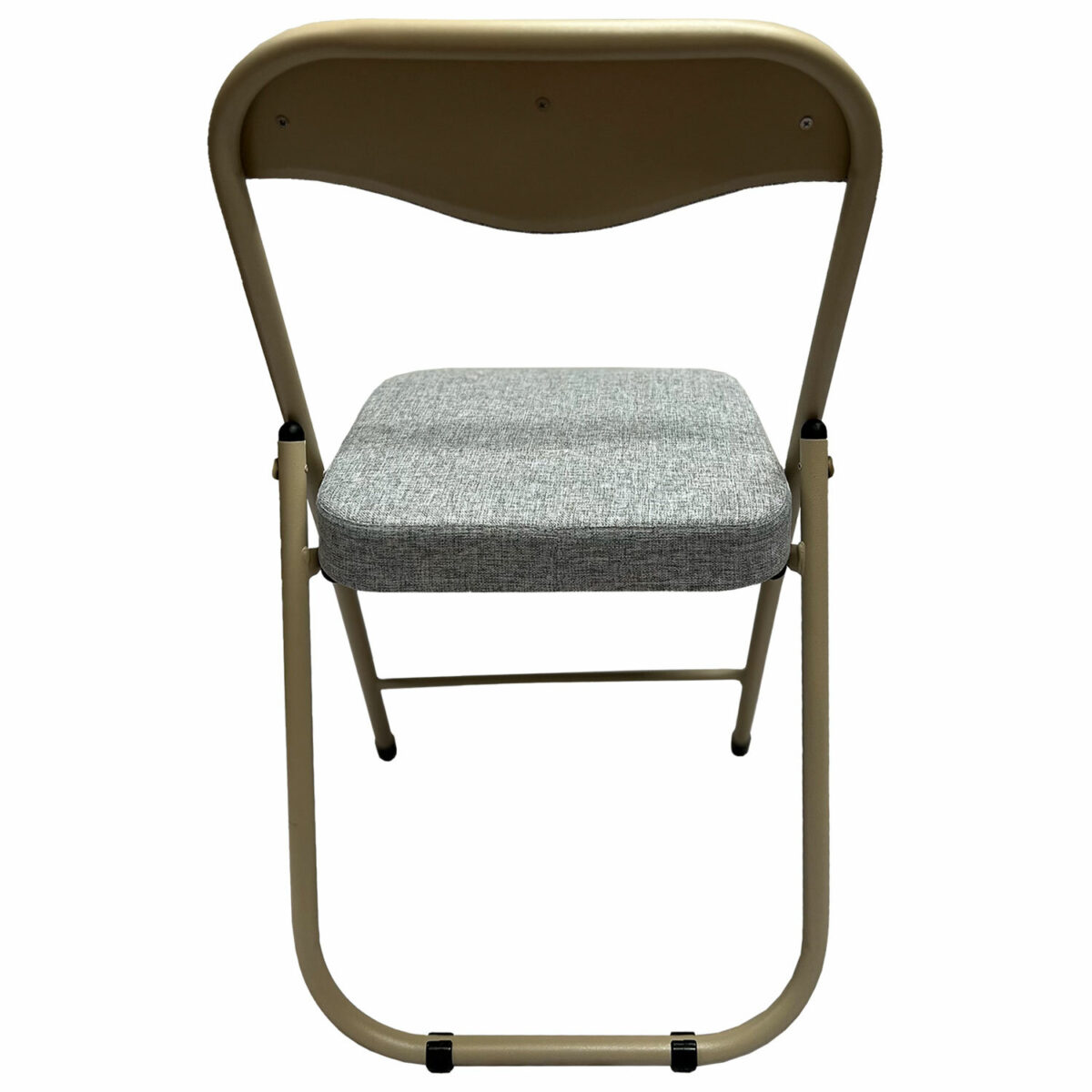 Стул складной для дома и офиса РС04К комфорт, бежевый перламутровый каркас, рогожка бежевая — изображение 6