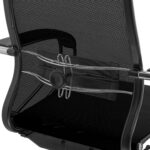 Кресло офисное МЕТТА "К-9" хром, прочная сетка, сиденье и спинка регулируемые, черное — изображение 12