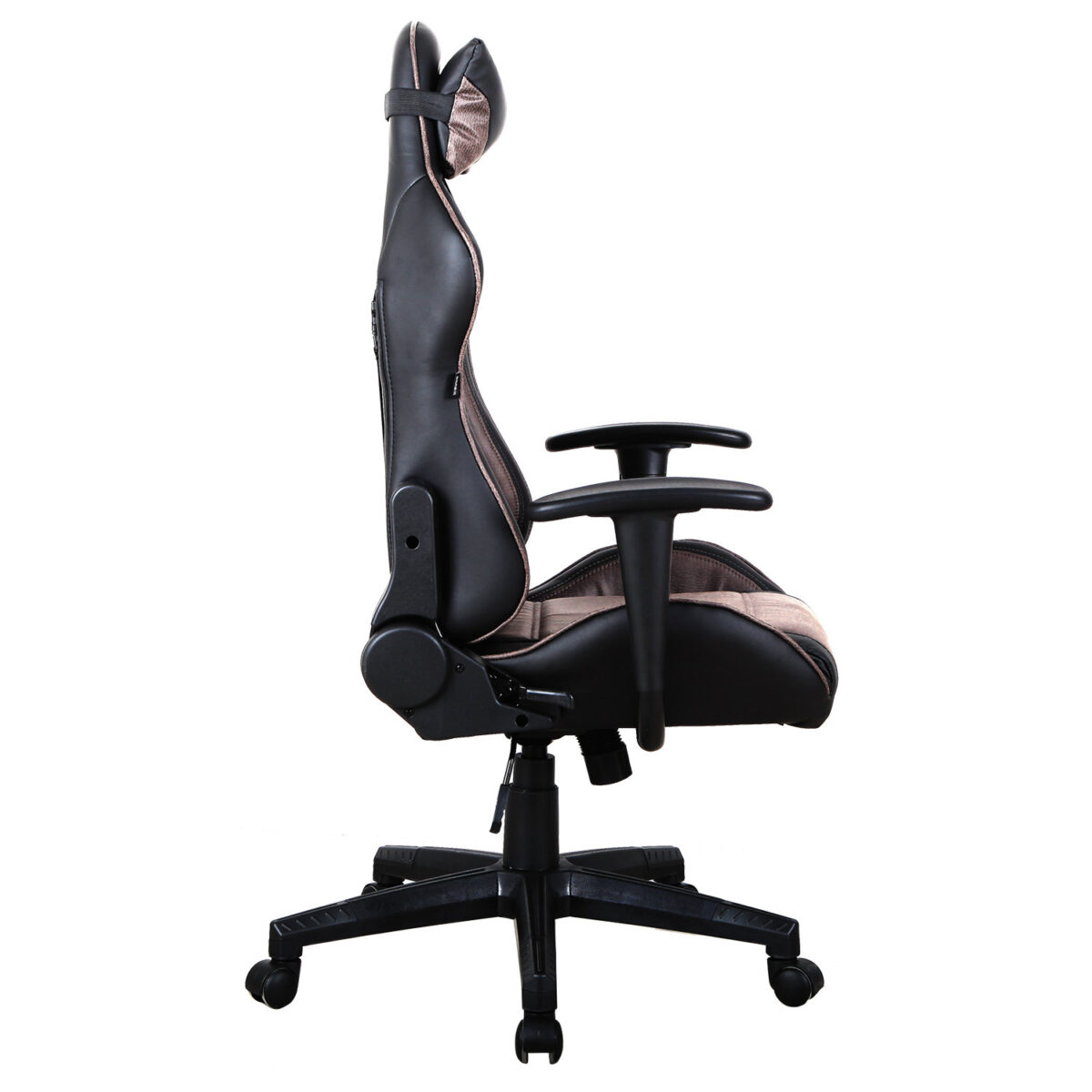 Кресло компьютерное BRABIX "GT Racer GM-100", две подушки, ткань, экокожа, черное/коричневое, 531819 — изображение 6