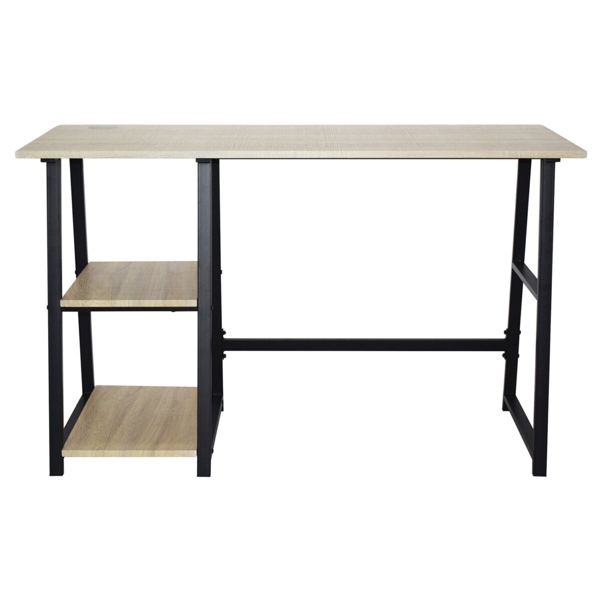 Стол на металлокаркасе BRABIX "LOFT CD-006", 1200х500х730 мм, 2 полки, цвет дуб натуральный, 641226 — изображение 3