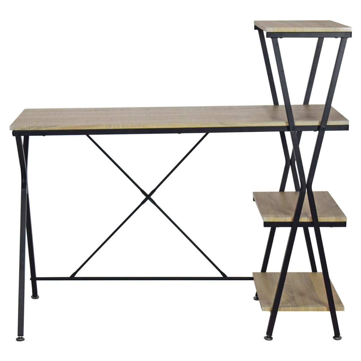 Стол на металлокаркасе BRABIX "LOFT CD-004", 1200х535х1110 мм, 3 полки, цвет дуб натуральный, 641220 — изображение 3