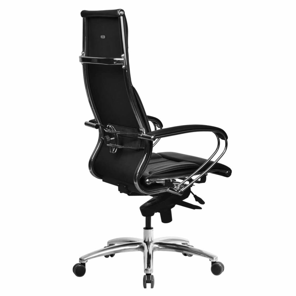 Кресло офисное МЕТТА "SAMURAI" Lux, экокожа, регулируемое сиденье, черное — изображение 5