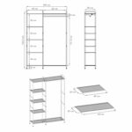 Вешалка-стеллаж "Валенсия-1", 1555х1090х300 мм, 7 полок, металл, белая, ГСВ1 Б — изображение 2
