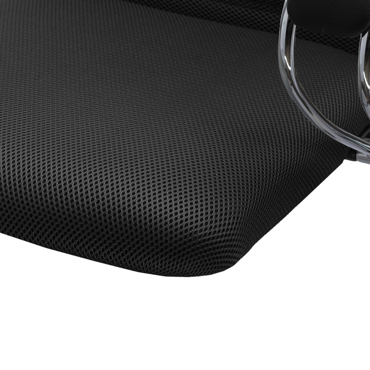 Кресло офисное МЕТТА "SU-B-10" хром, ткань-сетка, сиденье и спинка мягкие, черное — изображение 12