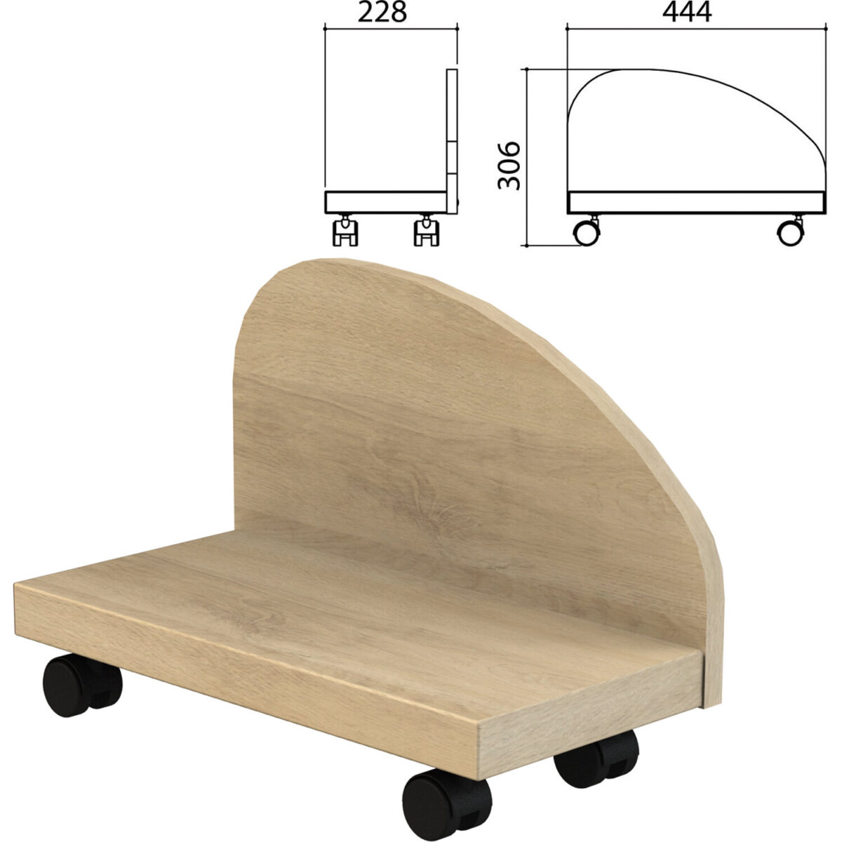 Подставка под системный блок "Приоритет", 228х444х306 мм, кронберг, К-929, К-929 кронберг — изображение 1