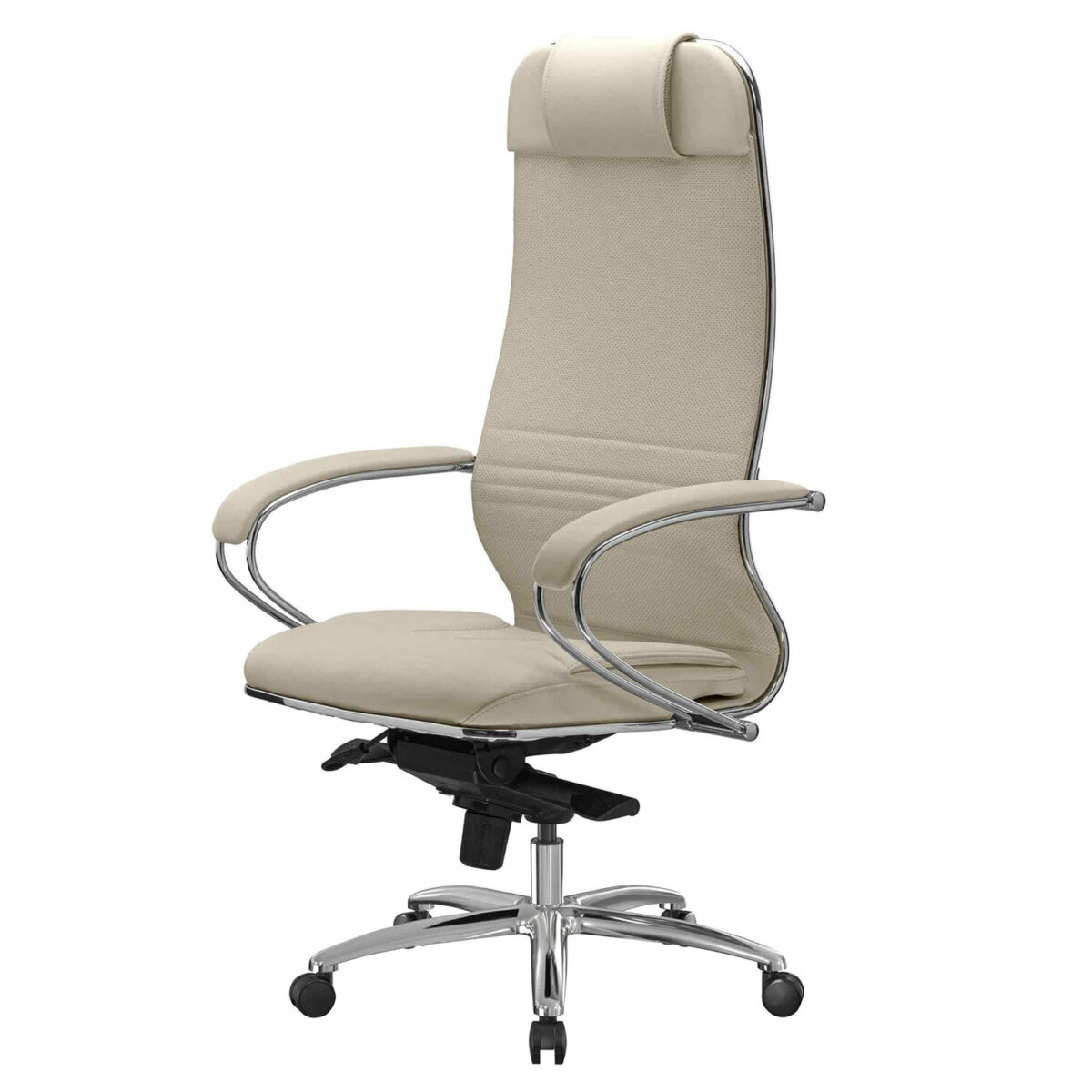 Кресло офисное МЕТТА "SAMURAI" KL-1, экокожа, бежевое — изображение 7