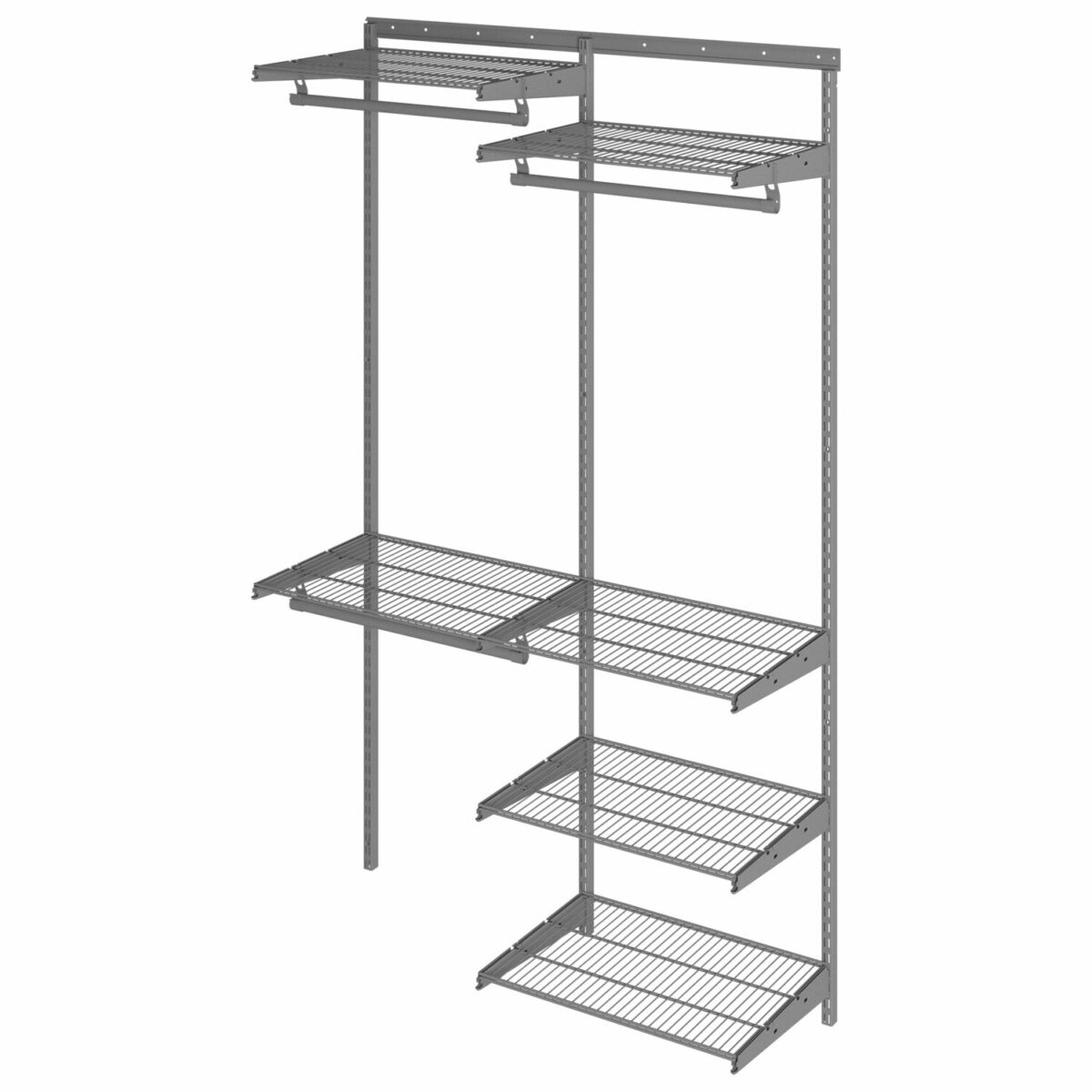 Гардеробная система OPTIMA G120, 2050х1240х450 мм, 6 полок, 3 штанги, графит, S70299916515 — изображение 3