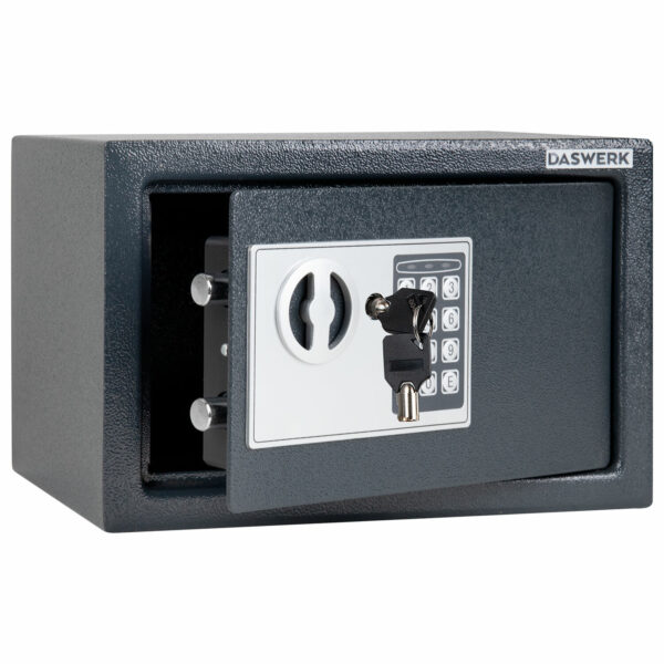 Сейф мебельный DASWERK (ДАСВЕРК) SC-200EL (200х310х200 мм), электронный замок, графит, 291341