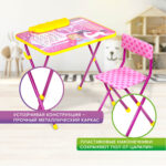 Комплект детской мебели розовый ПРИНЦЕССА: стол + стул, пенал, BRAUBERG NIKA KIDS, 532635 — изображение 13