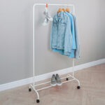 Вешалка для плечиков "Радуга-2", 1520х820х390 мм, передвижная, металл, белая, ВНП 299 Б — изображение 6