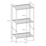 Стеллаж на металлокаркасе "Валенсия-13", 455х300х855 мм, 3 полки, черный, СТВ13 Ч — изображение 2