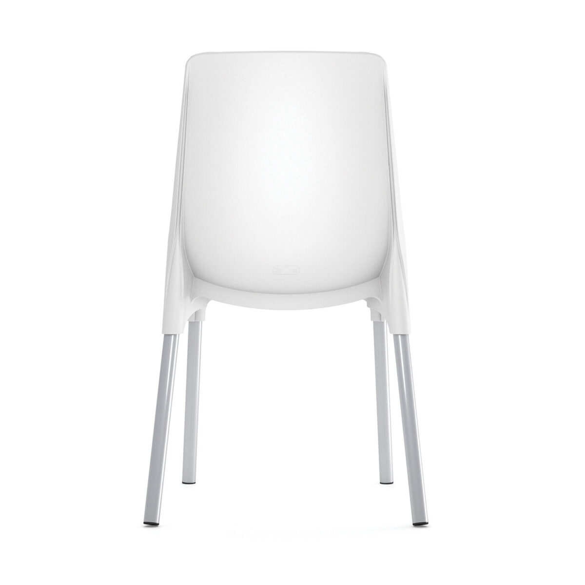 Стул для столовых, кафе, дома SHT-S75, серебристый металлический каркас, пластик белый — изображение 5
