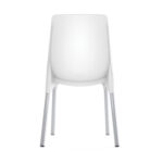 Стул для столовых, кафе, дома SHT-S75, серебристый металлический каркас, пластик белый — изображение 5