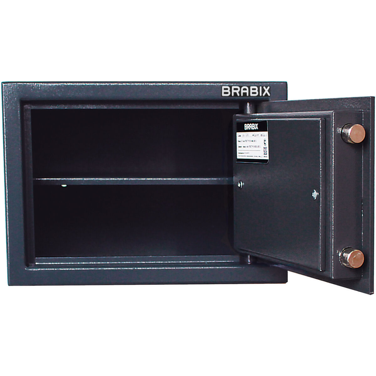 Сейф BRABIX "КМ-260", 260х360х290 мм, 13 кг, ключевой замок + полка, крепление к стене, 291165 — изображение 3