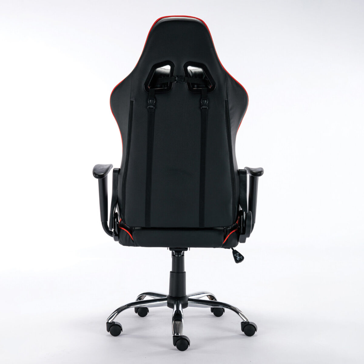 Кресло компьютерное BRABIX "Hunter GM-130", две подушки, экокожа, черное/красное, 532797 — изображение 4