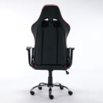 Кресло компьютерное BRABIX "Hunter GM-130", две подушки, экокожа, черное/красное, 532797 — изображение 4