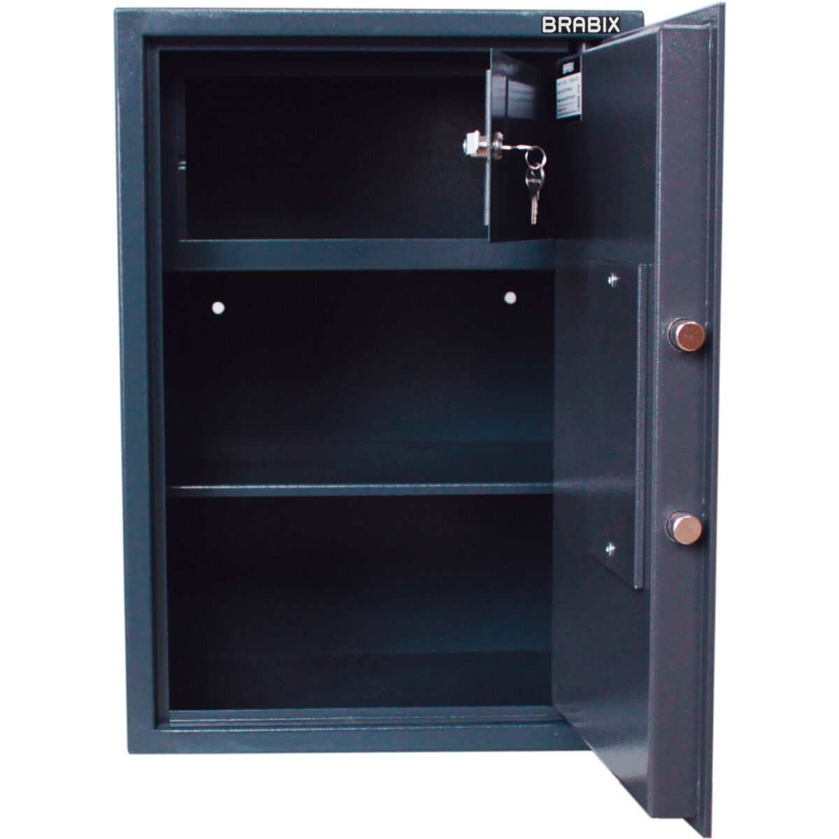 Сейф BRABIX "КМ-620Т", 620х430х375 мм, 35 кг, ключевой замок + полка, трейзер, крепление к стене, 291167 — изображение 3