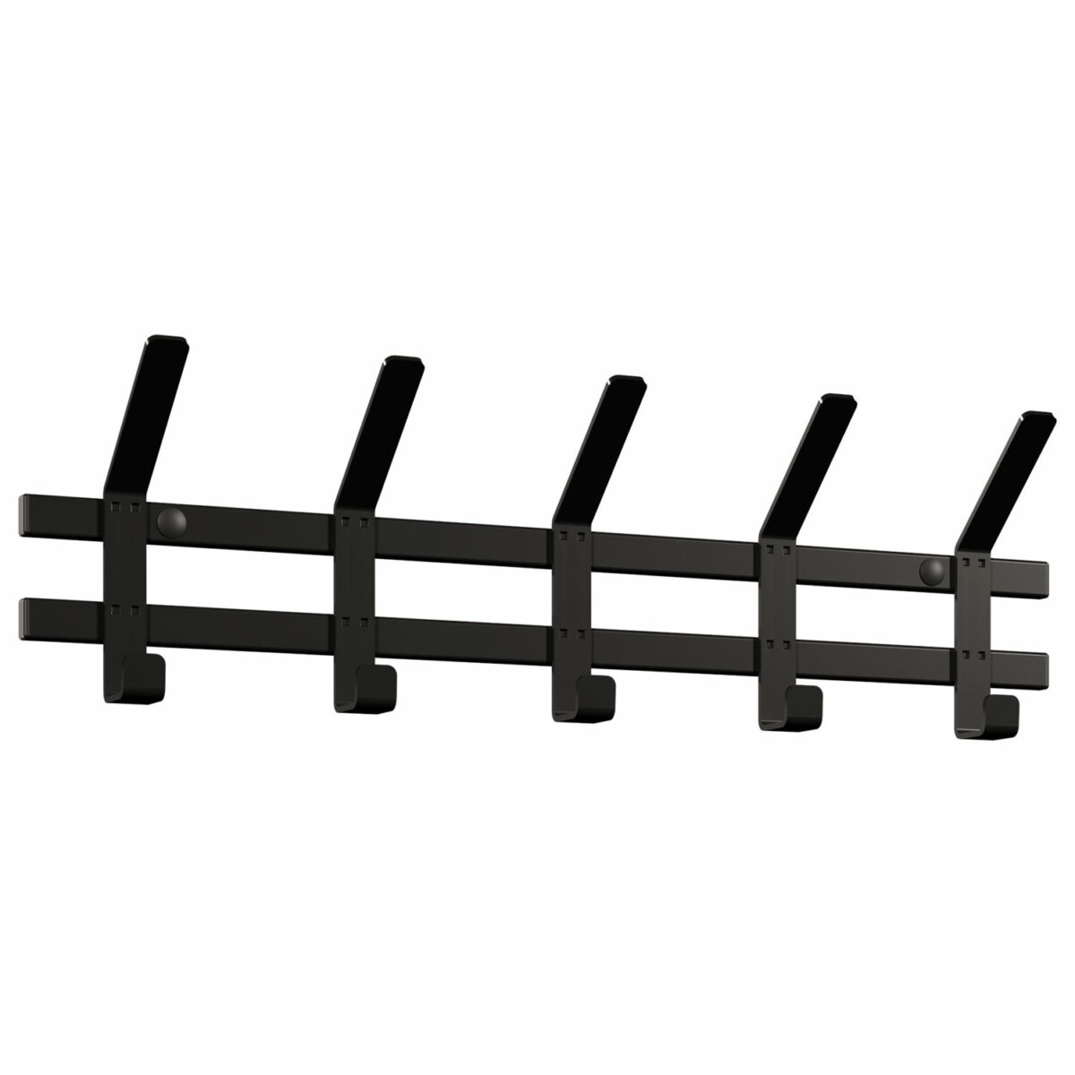 Вешалка настенная "Торонто-5", 168х580х85 мм, 5 крючков, металл, черная, ВНТ5 Ч — изображение 1