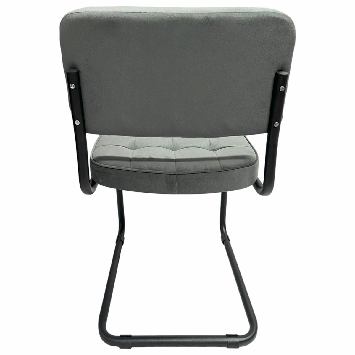 Стулья КОМПЛЕКТ 2 шт., РС14М, черный каркас, велюр, графит, разобранные — изображение 6