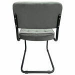 Стулья КОМПЛЕКТ 2 шт., РС14М, черный каркас, велюр, графит, разобранные — изображение 6