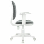 Кресло детское BRABIX "Fancy MG-201W", с подлокотниками, пластик белый, велюр, серое, 533010 — изображение 7