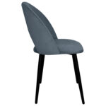 Стулья КОМПЛЕКТ 2 шт., "Luna CF-070", велюр серый, каркас металлический, усиленный, черный, BRABIX, 532770 — изображение 5