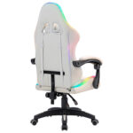 Кресло компьютерное DEFENDER "Energy", 2 подушки, RGB-подсветка, экокожа, белое, 64557 — изображение 5