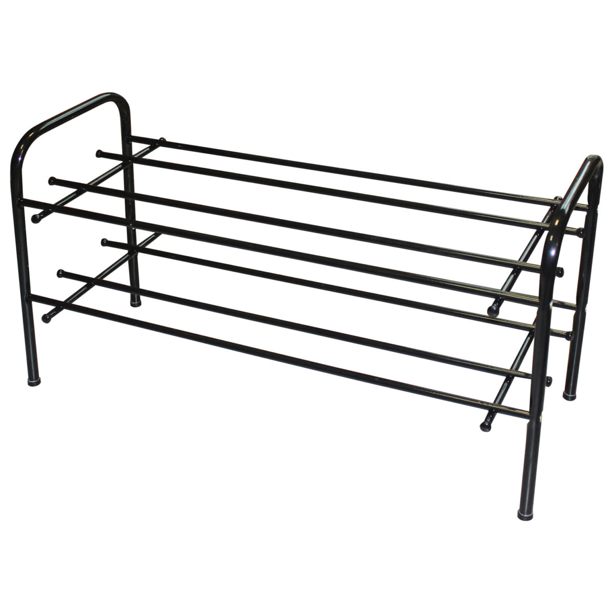 Полка для обуви "ПО-2/70", 700х265х395 мм, 2 полки, металл, чёрная — изображение 1