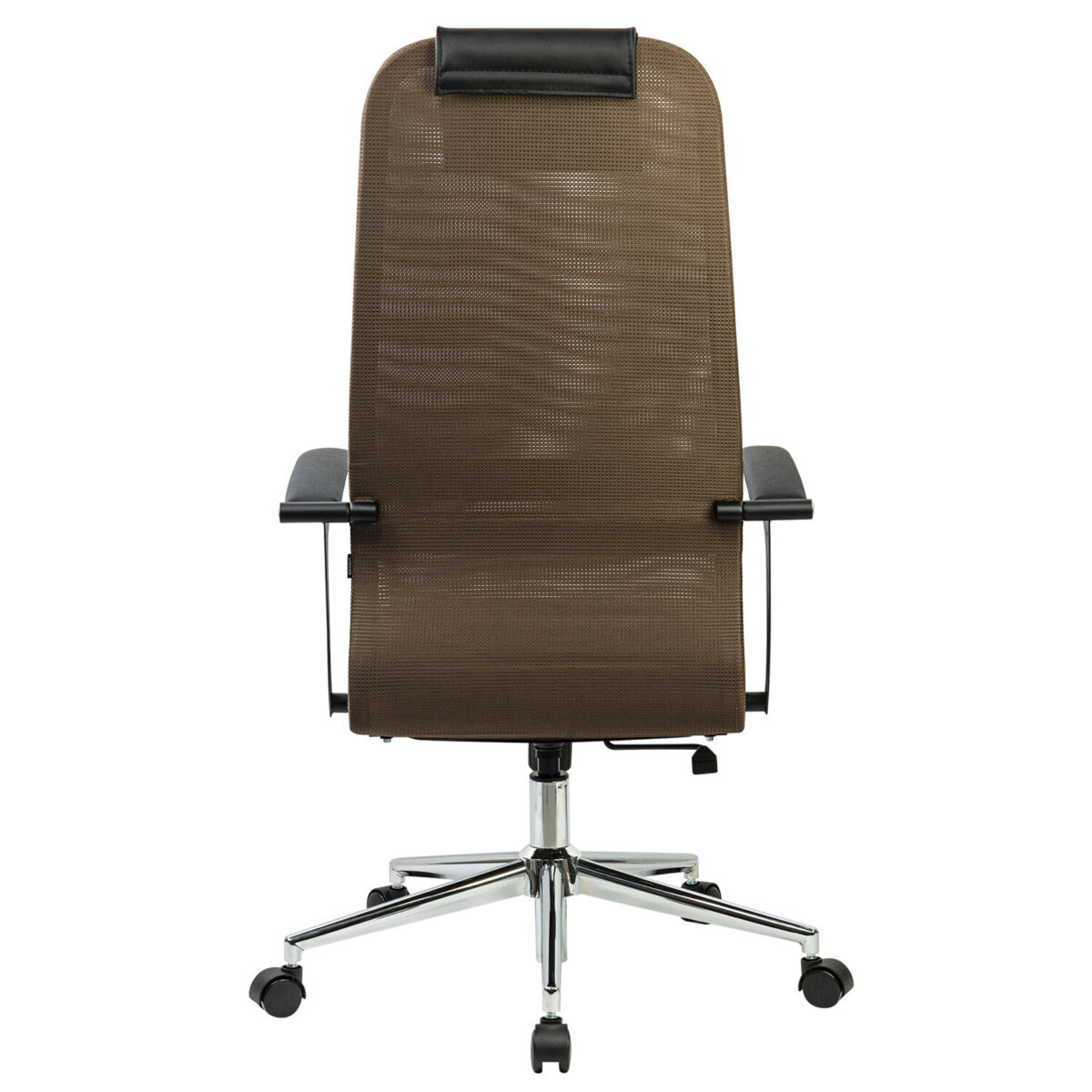Кресло BRABIX PREMIUM "Ultimate EX-801" хром, плотная двойная сетка Х2, черное/коричневое, 532920 — изображение 5