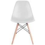 Стулья BRABIX "Eames CF-010", КОМПЛЕКТ 4 шт., пластик белый, опоры дерево/металл, 532630, 2033A — изображение 6