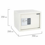 Сейф мебельный DASWERK (ДАСВЕРК) SC-250EL (250х350х250 мм), электронный замок, бежевый, 291345 — изображение 4