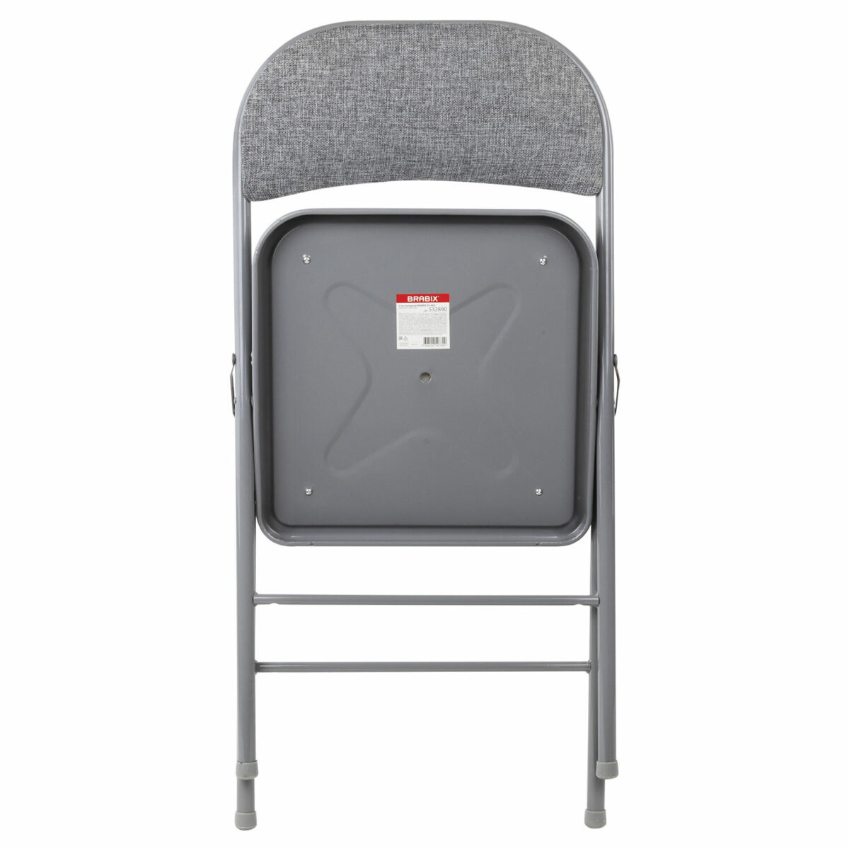 Стул складной BRABIX "Golf Plus CF-003 КОМФОРТ", серый каркас, серая ткань, 532890 — изображение 8