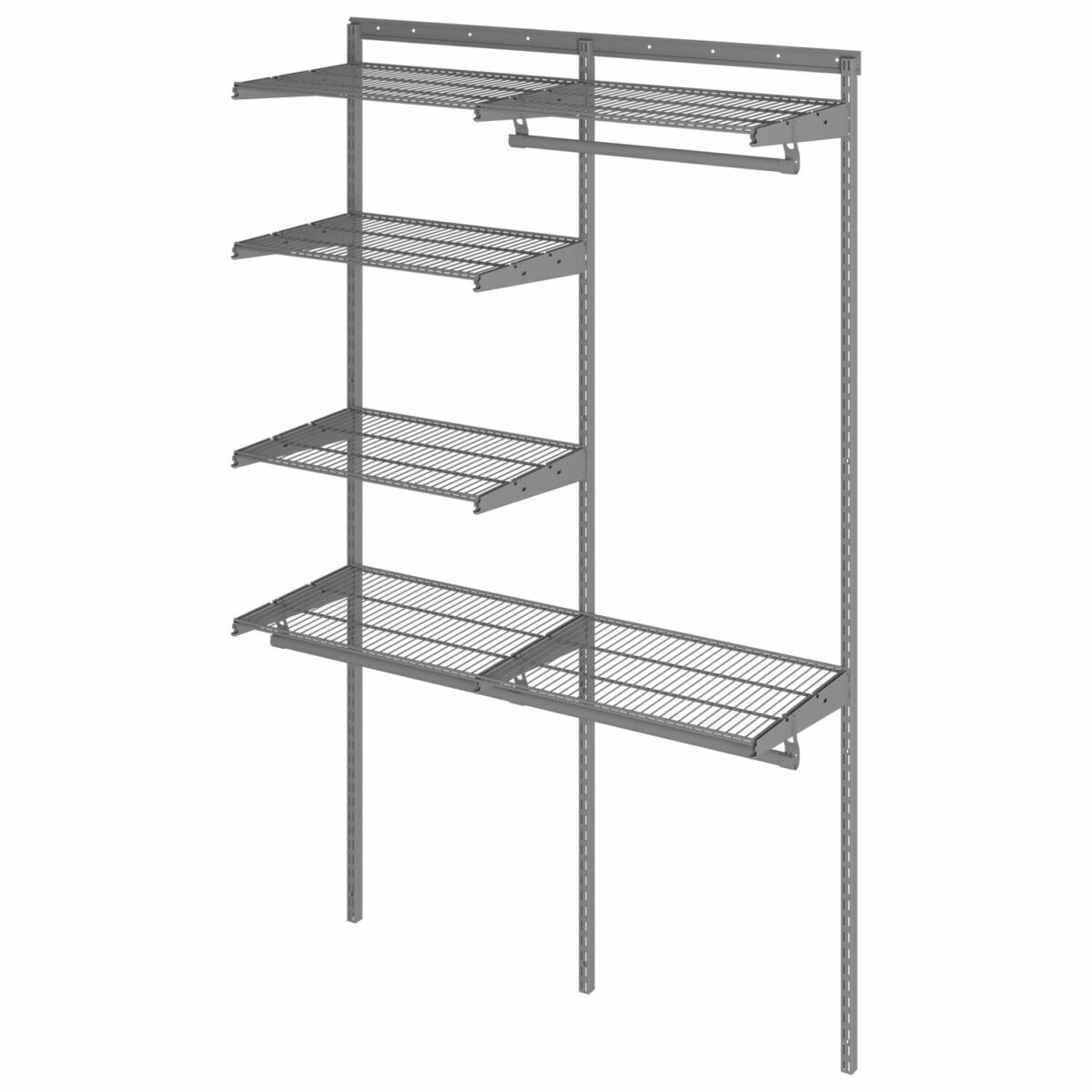 Гардеробная система OPTIMA G120, 2050х1240х450 мм, 6 полок, 3 штанги, графит, S70299916515 — изображение 4