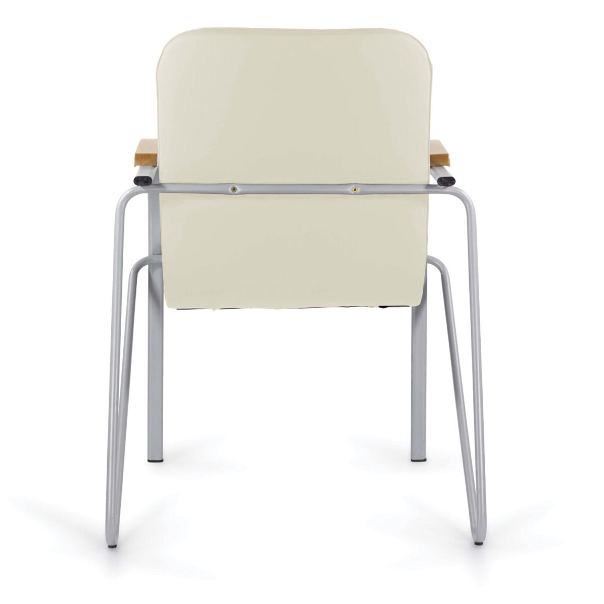 Кресло BRABIX "Samba CF-104", серый каркас, накладки "бук", кожзам бежевый, собрано, 532760 — изображение 6