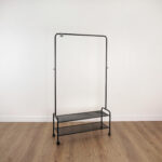 Вешалка для плечиков "Валенсия-32М", 1620х915х300 мм, 2 полки, передвижная, металл, черная, ВГВ32М Ч — изображение 4