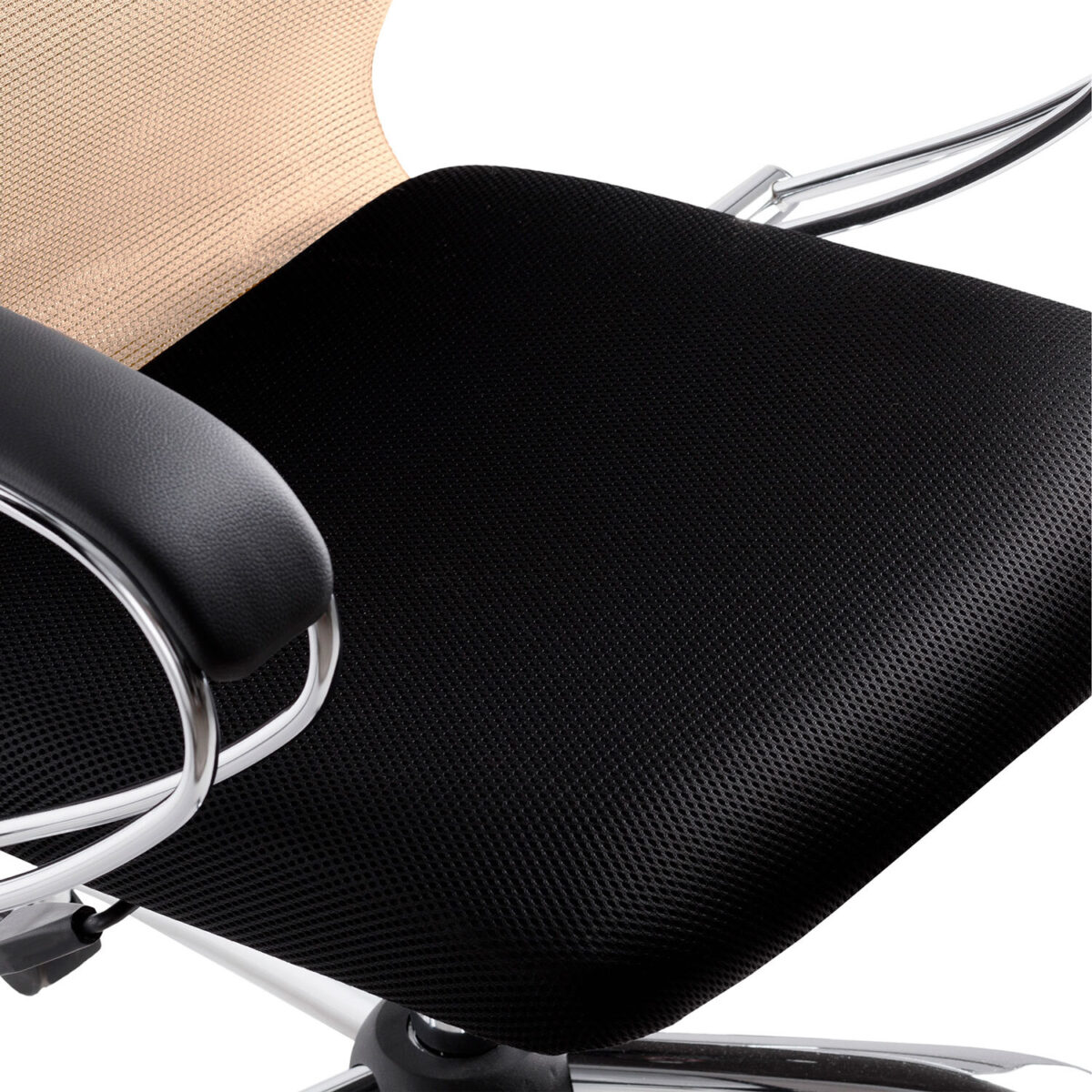 Кресло офисное BRABIX PREMIUM "Ultimate EX-800" хром, плотная двойная сетка Х2, черное/бежевое, 532913 — изображение 12