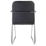 Кресло для приемных и переговорных BRABIX "Visit CF-101", хром, экокожа, черное, 532559 — изображение 3