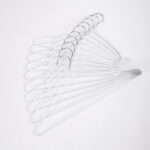 Вешалки-плечики для одежды, размер 48-50, металл, антискользящие, КОМПЛЕКТ 10 шт., белые, BRABIX PREMIUM, 608469 — изображение 5