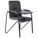 Кресло со столом BRABIX "Samba CF-108 BOX-2", черный каркас, кожзам черный, разобрано, 533217