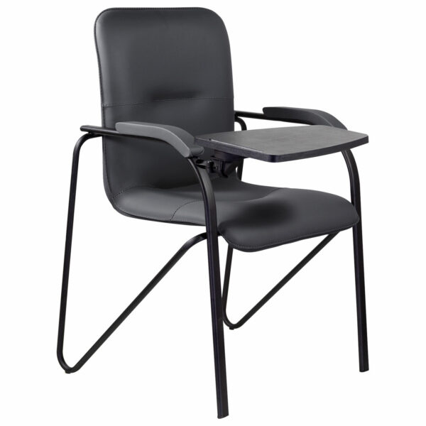 Кресло со столом BRABIX "Samba CF-108 BOX-2", черный каркас, кожзам черный, разобрано, 533217