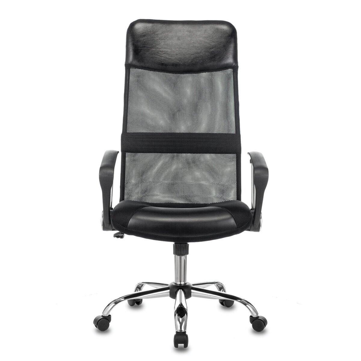 Кресло офисное CH-600SL, хром, ткань-сетка/кожзам, черное, 1380230 — изображение 3