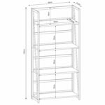 Стеллаж на металлокаркасе BRABIX "LOFT SH-001", 600х300х1250 мм, складной, цвет дуб натуральный, 641230 — изображение 7