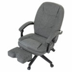 Кресло офисное CH-868MSG-BF, синхромеханизм, вибромодуль, подставка для ног, ткань, серое, 1998751 — изображение 10