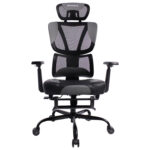 Кресло BRABIX PREMIUM "Venom GM-530", подножка, синхромеханизм, экокожа/сетка, черное/серое, 532951 — изображение 2